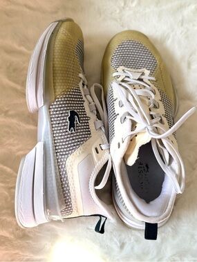 Lacoste AG-LT21 Ultra Tennis Shoes LIGHT Yellow Women 7.5 SNEAKERS